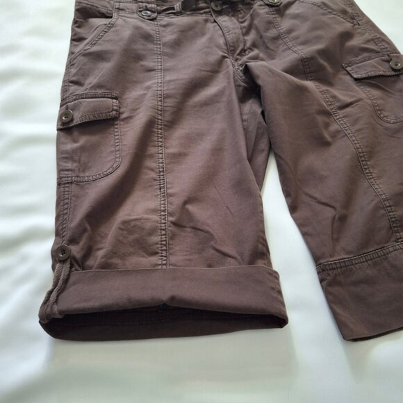 Denver Hayes Vintage Modern Fit Women's Bermuda Shorts Size 14 Brown Cotton - Picture 6 of 15